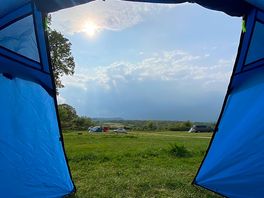 View out the tent