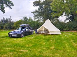 Plenty of room for my 5m bell tent and car