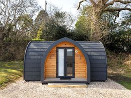 Exterior of camping pod