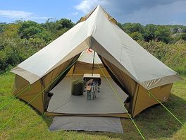 My tent setup for one night, i was impressed it survived the storm considering it's single skin.