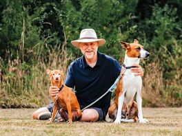 One of the other campers and his lovely natured rescue dogs