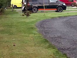 Our camper on the electric hookup hard standing pitch no 1