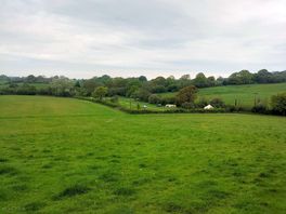Looking down on the campsite from the bench in the field next door