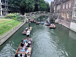 De canalbootjes in cambridge.