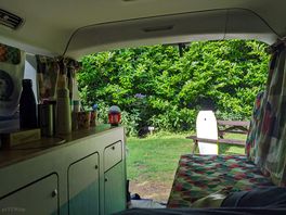 Riverside pitch with picnic table