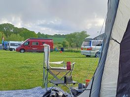 Looking out from our tent.