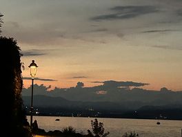 Evening stroll along the lakeside promenade