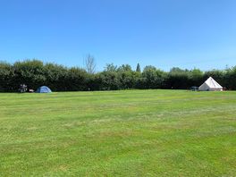 Decent sized pitches with fire pits available.