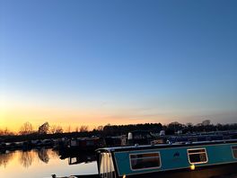 An evening view from the wash facilities