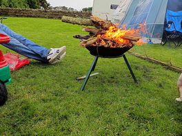 Firepit provided by camp warden.
