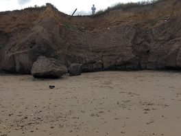 Aroision of land from the beach