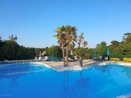 View of swimming pool from the restaurant and bar
