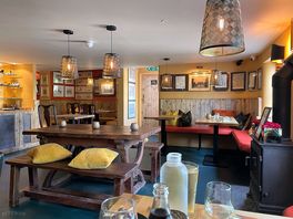 Inside the bittescombe arms pub at the bottom of the drive.