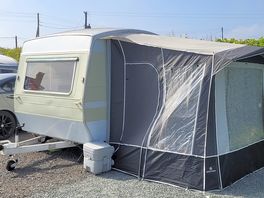 Camping in our retro caravan. 50 year old
