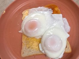 The result of our free eggs from the resident chicken