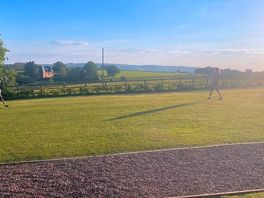 A enormous lawn space for kids running
