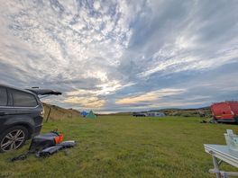 View on campsite just before sunset.