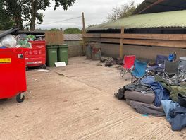 Overflow of trash