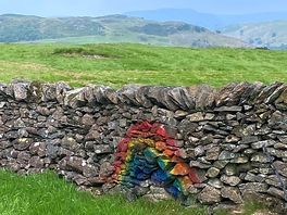 Rainbow theme throughout.