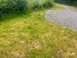The grass bit was inclined downhill so we couldn’t set up the awning