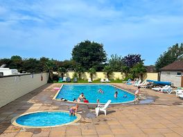 The outdoor pool