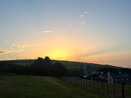 Sunset to the east