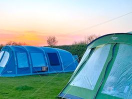 Campsite at sunset