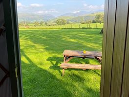 View out of the yurts door