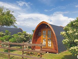 Small wooden cabins