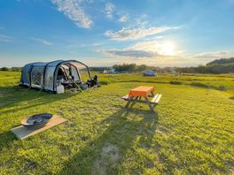 Visitor image of their tent in the pitch field
