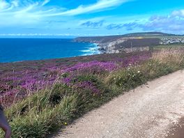 View from costal walk from campsite to porthtowan bay