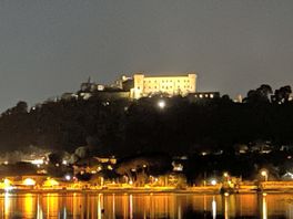 View from the lake at night