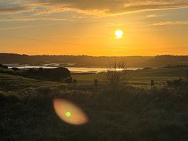 Beautiful sunset on site