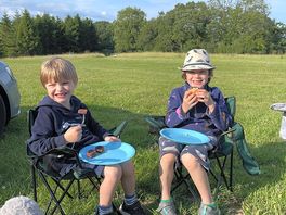 Enjoying a bbq on a lovely sunny evening with only the sound of the birds