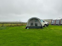 Camping spot in gusty weather