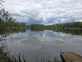 View of the lake situated directly behind the campsite offering a great walk