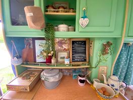 Kitchenette in the caravan