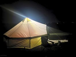 Camping at night
