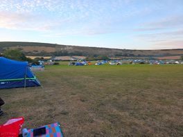 View of the white horse from the campsite