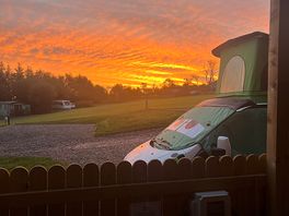A veiw from the deluxe hot tub pitch.
