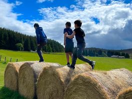 Lots of fun on the bay bales