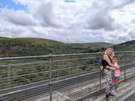 Meldon viaduct on the cycle path from devon cycle centre