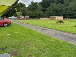 View from outside my tent on the electric pitches