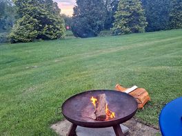 Firepit by lake