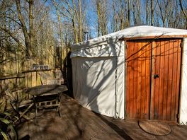 Yewberrie's exterior and decking area