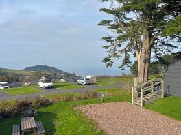 Sea view from pitch
