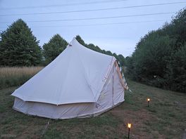 Outside at dusk