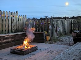 Night time fire pit