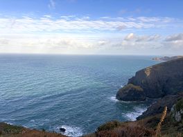 Coastal walk from the site