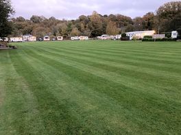 Riverside llangammarch: lots of space, surrounded by trees
